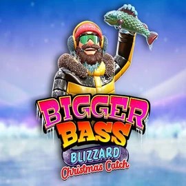 Bigger Bass Blizzard Christmas Catch slot logo by Pragmatic Play at Rocketplay casino
