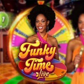 Official Live Casino logo: Funky Time by Evolution at Rocketplay casino