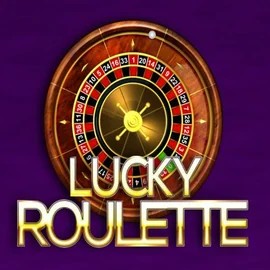 Lucky Roulette slot logo by Belatra Games at Rocketplay casino