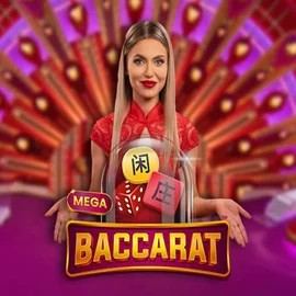 Mega Baccarat slot icon by Pragmatic Play, available at Rocketplay casino